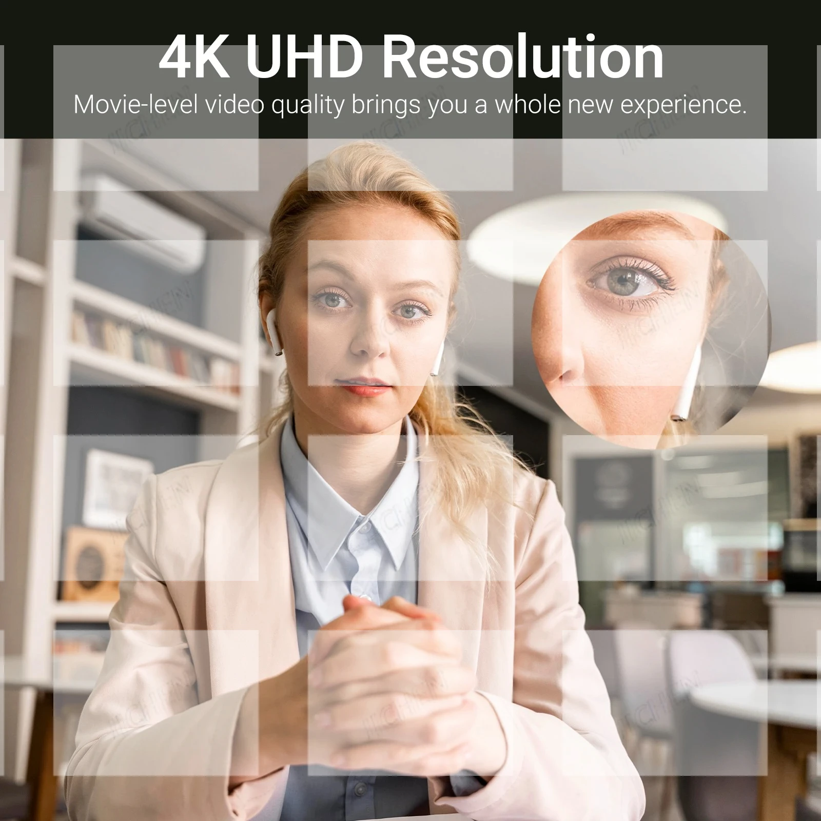 JC كامارا ويب PTZ 4K Con Funcional AI، كامارا كون ميكروفونوس، تكبير رقمي 3X، Enfoque De Seguimiento Automatique Para