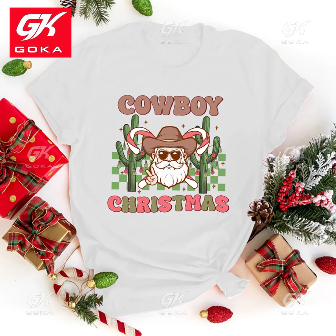 Hot Sales Christmas Santa Claus Cotton T Shirt Womens Men's Cool Hipp Hop Short Sleeves Personality Harajuku Unisex TeesT Shirts