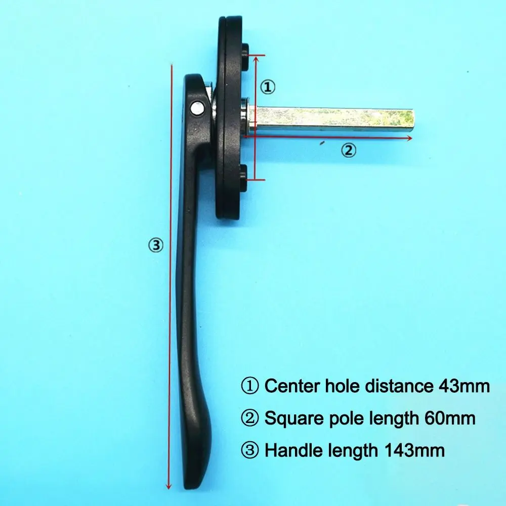 Zinc Alloy Casement Window Handle Stainless Steel Rustproof Folding Door Handle Thin Flat Design Screen Window Handle