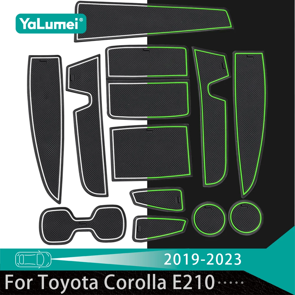 

Аксессуары для Toyota Corolla E210 2019-2021 2022 2023, гибридная накладка на дверной слот автомобиля, коврик для ворот, противоскользящая внутренняя подставка