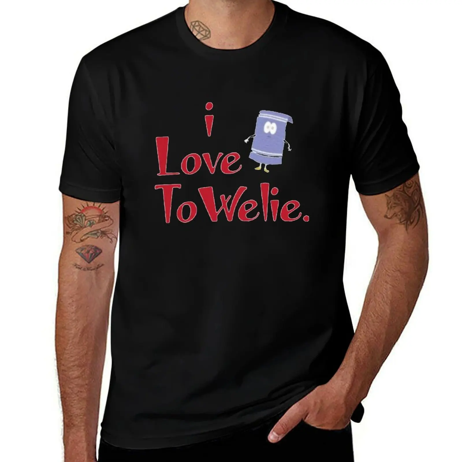 i love towelie t shirt south park T-Shirt cotton t shirts high quality T-Shirt