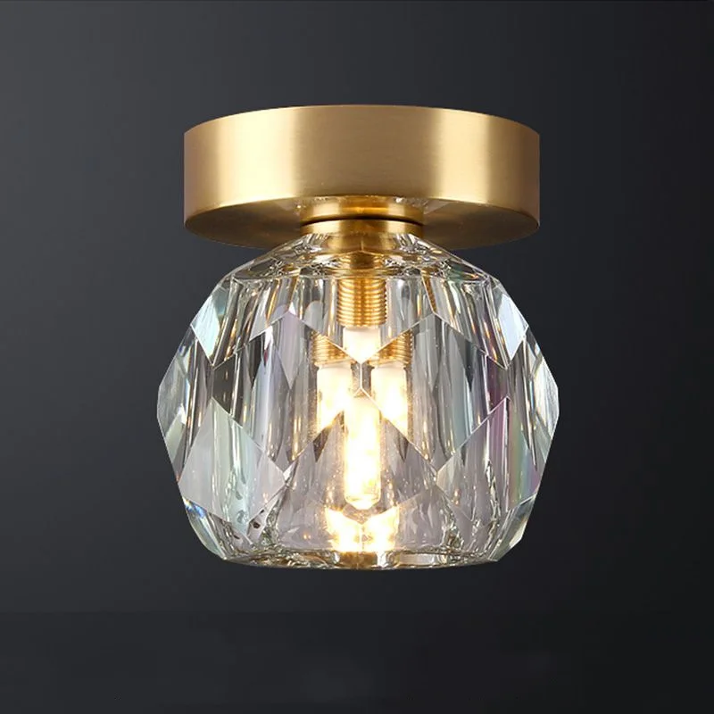 Nordic Light Luxury Crystal Corridor Lights Simple Led Ceiling Lights, Balcony, Wardrobe Room and Corridor Lighting Fixtures