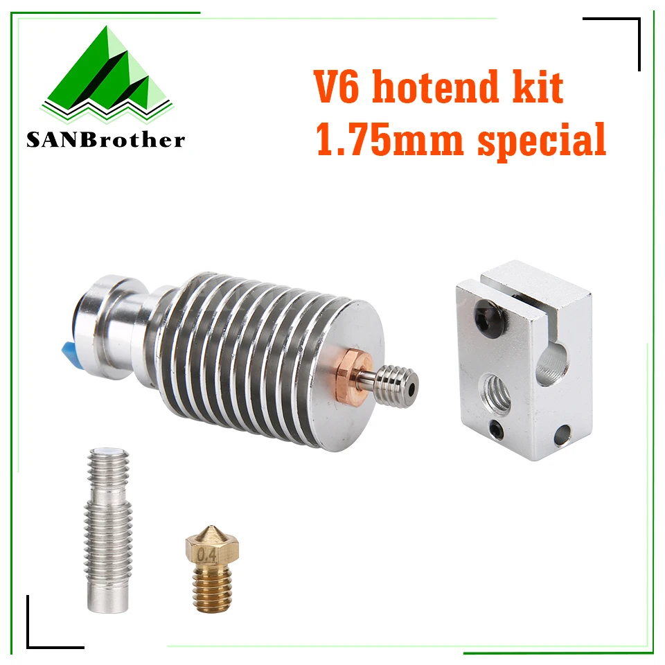 V6 Heatsink for E3D v6 hotend width Bimetal Remote Short Direct Heat Sink 1.75mm filament for Feeding 3D printer extruder