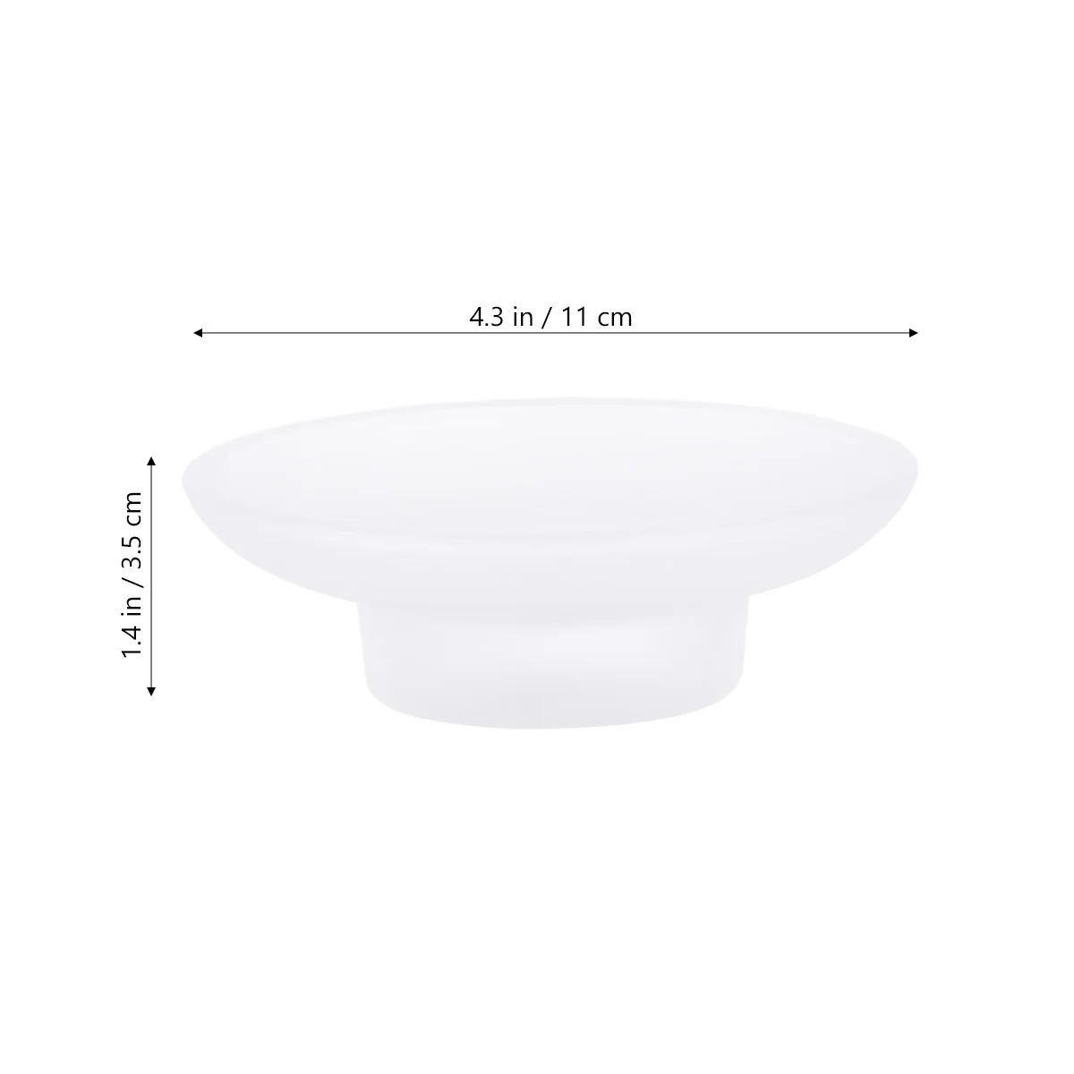 

Simple Glass Soap Box White Toilet Soap Holder with Clear Texture Elegant Design for Bathroom Home Dry Clean Storage