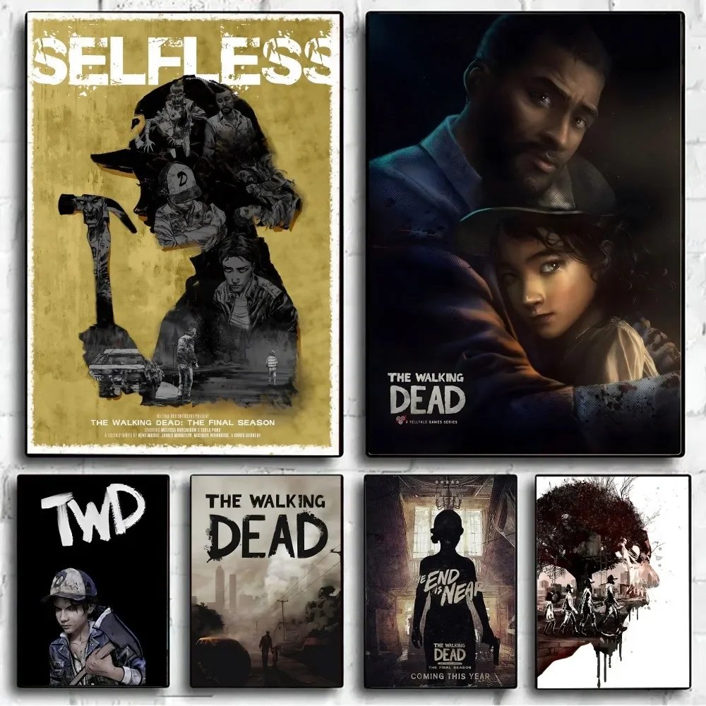 

The Walking Dead Season Game Poster No Framed Kraft Club Bar Paper Vintage Poster Wall Art Painting Bedroom Study Stickers
