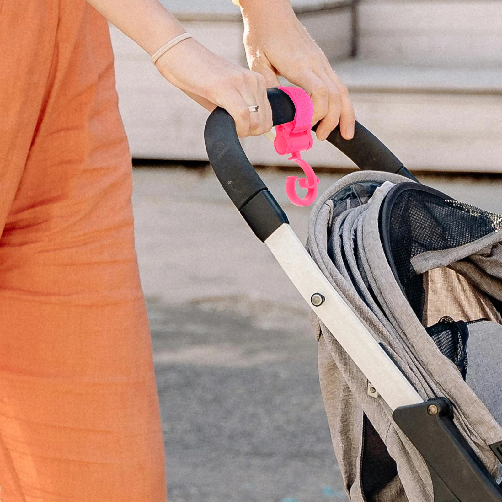 

Hook Stroller Hanging Hooks Black Baby Carabiner Diaper Bag for Nonslip Accessories Multipurpose Mother