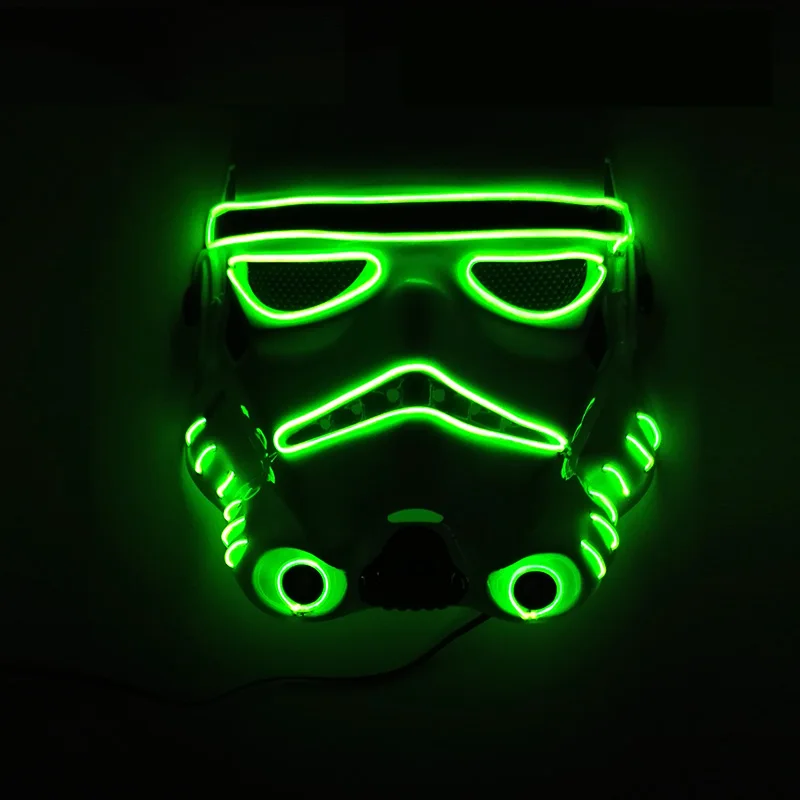 Cool Famous Movie Star Halloween Decor Mask With LED World Wars Flashing In The Night Rave Party For Halloween