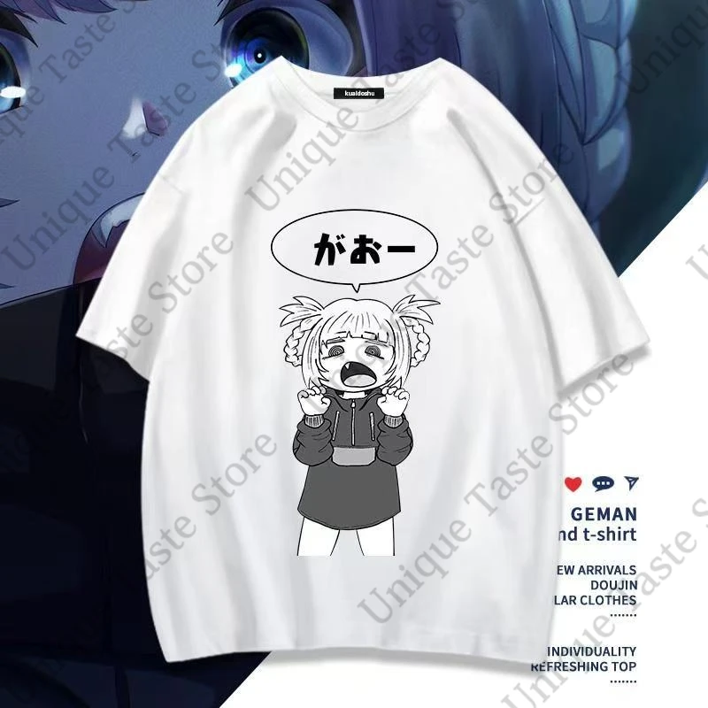 ‌Anime Call Of The Night‌ T Shirt Yofukashi No Uta Nanakusa Nazuna Cartoon Print T-shirt Soft Cotton Summer Short Sleeve Tee Top