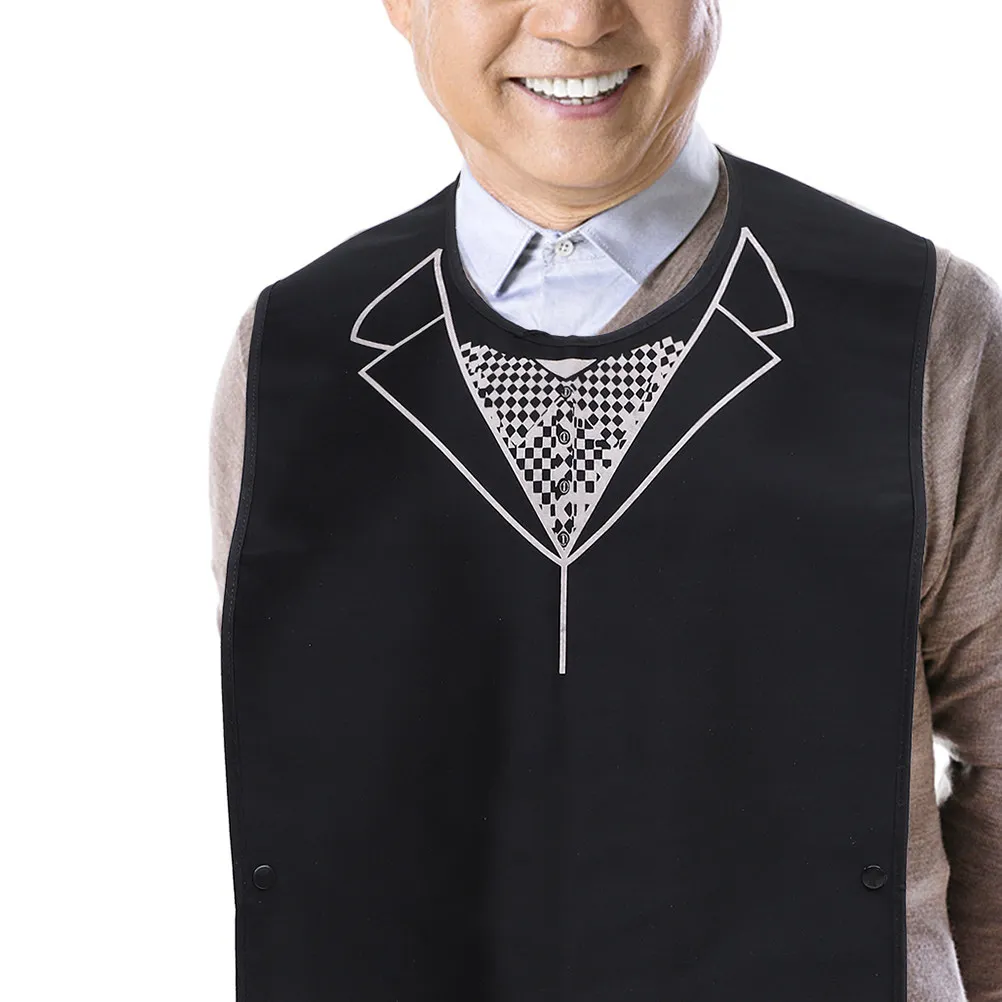 

2 шт. Нагрудники для пожилых людей, многоразовые, моющиеся, водонепроницаемые, для еды, удобные, регулируемого размера