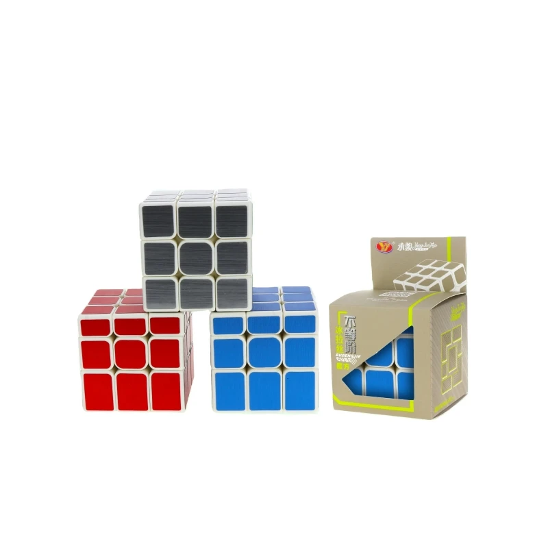 Yongjun YJ 3x3 Cube Ice Brushed สติกเกอร์ Inequality Magic Cube 3x3x3 ของเล่นเพื่อการศึกษา