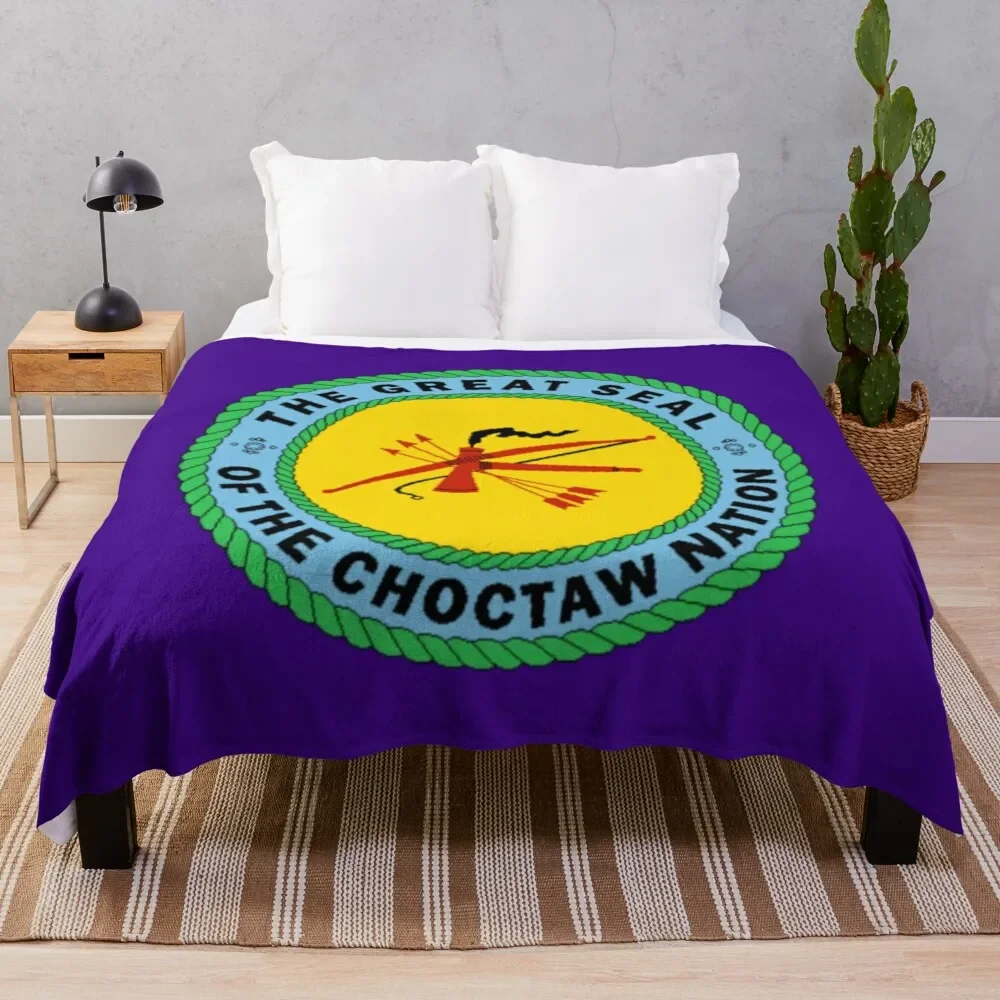 

Flag of Choctaw Nation of Oklahoma Indian reservation USA Throw Blanket Plaid on the sofa Luxury Thicken Heavy Furrys Blankets