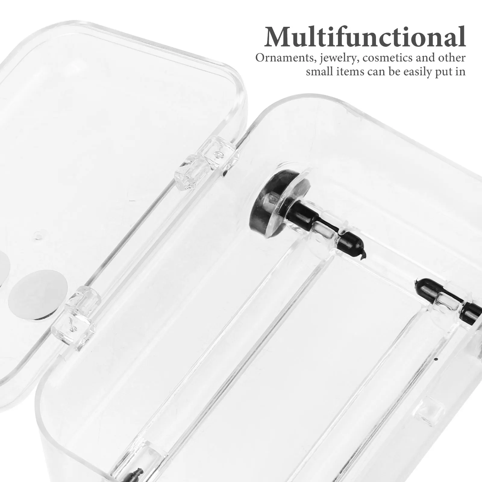 

6pcs Luggage Shaped Jewelry Box Vintage Clear Storage Case Multi-Function Mini Suitcase Ring Earring Organizer Desktop Decor