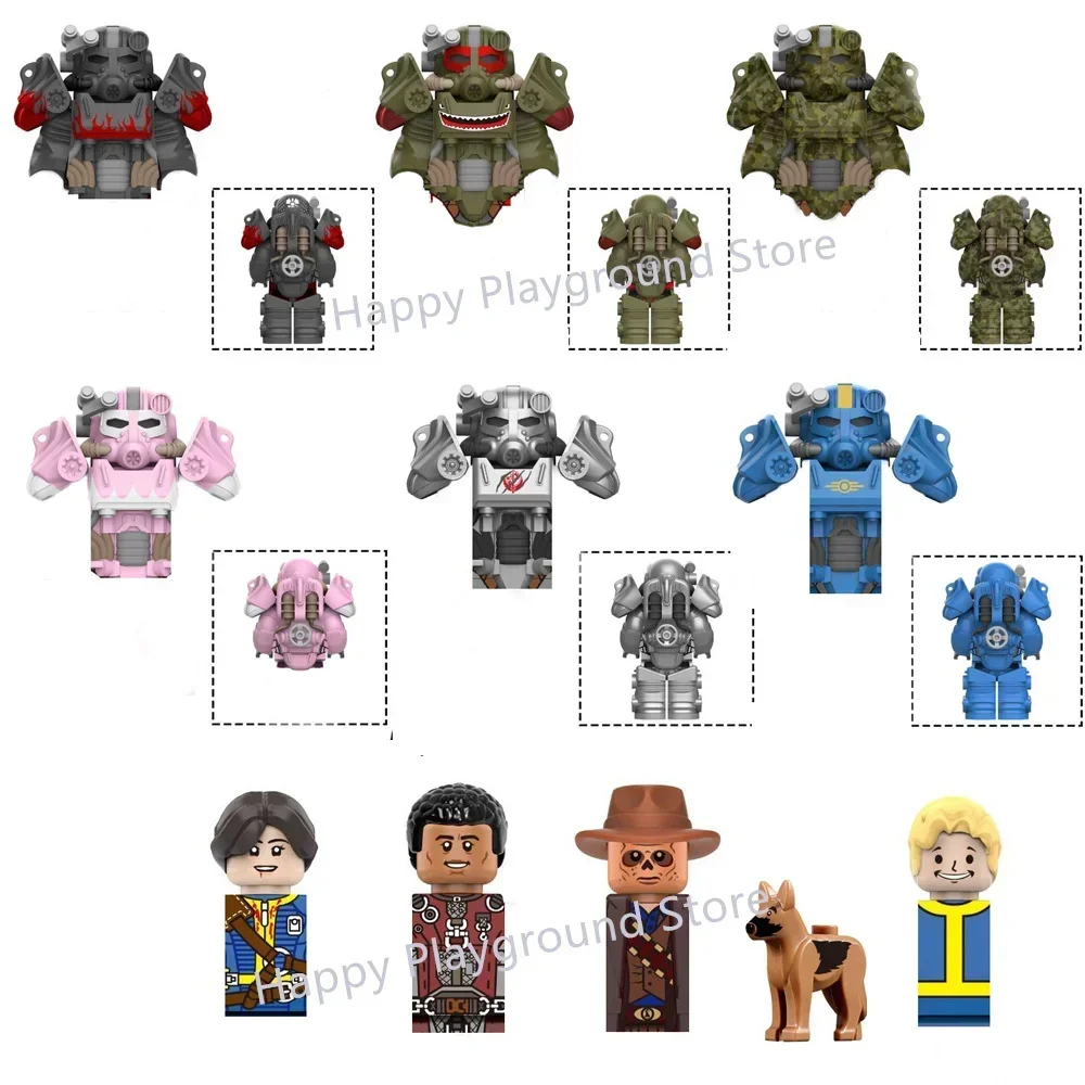 MY701 MY710 Anime Games Bricks Dolls Fallouts Power Armor Lucy Maximus Cooper Howard Building Blocks Assembling Toys Gifts