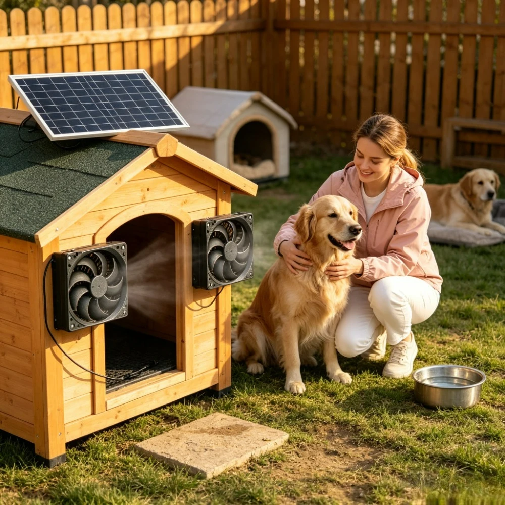 Resist Rain Dust 10W 15W Solar Exhaust Fan Kit with Dual Fans Weather Resistant Ventilation Cooling for Greenhouse Chicken Coop