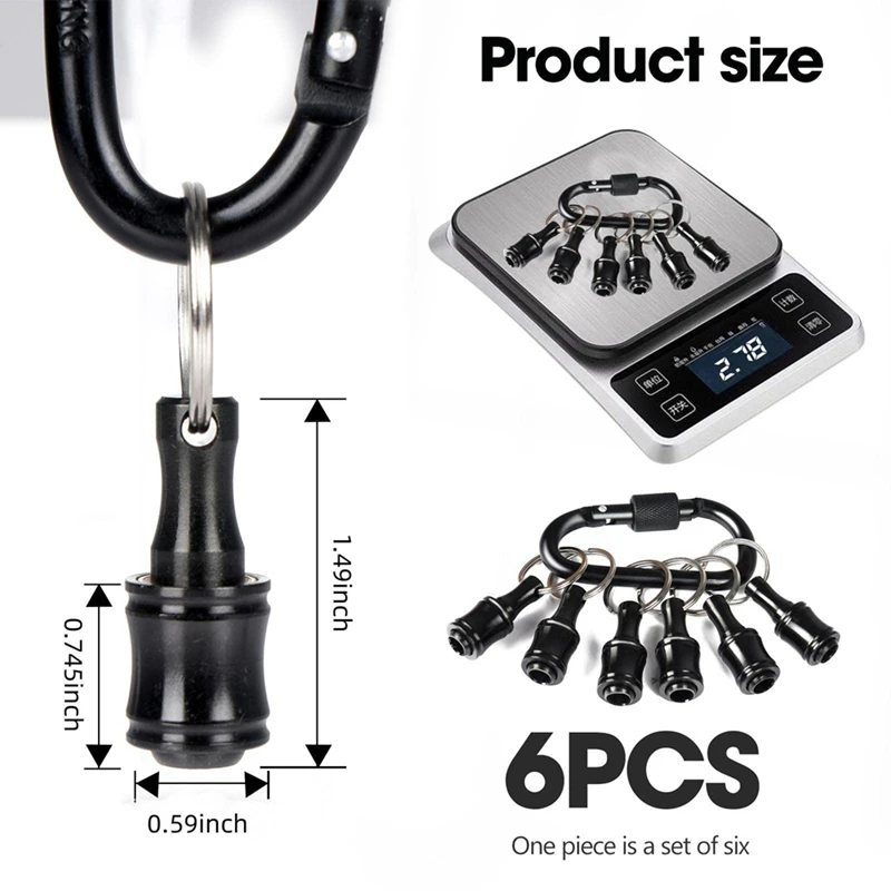 Porte-embouts de tournevis à tige hexagonale, barre d'extension à changement rapide, porte-embouts en métal, 1,4 ", 12 pièces