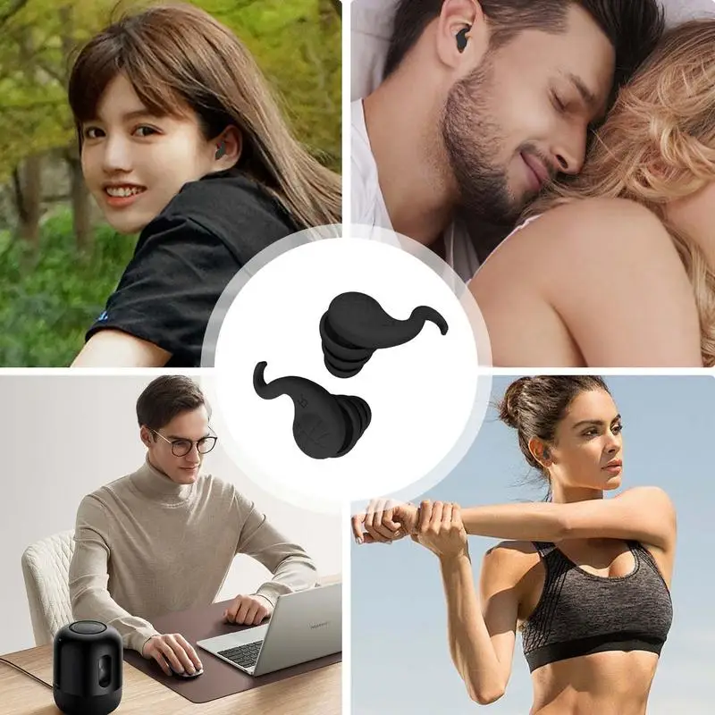 Noise Cancelling Earplugs For Sleep Comfortable Ear Plugs For Snoring Silicone Earplugs For Sound Reduction Travel Noise