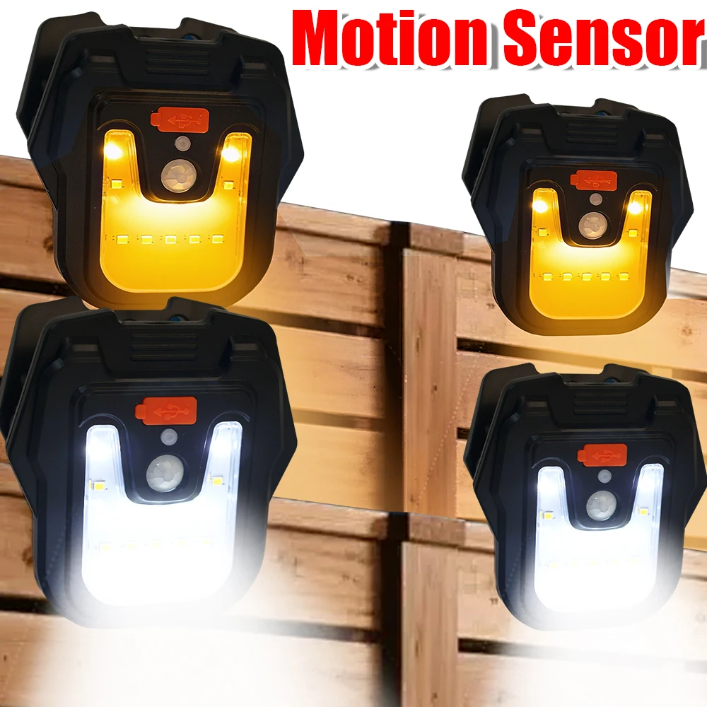 

4 Light Mode IP65 Solar Lights with Clip Intelligent Motion Sensor Waterproof Rechargeable Lamp for Garden Landscape Wall Decor