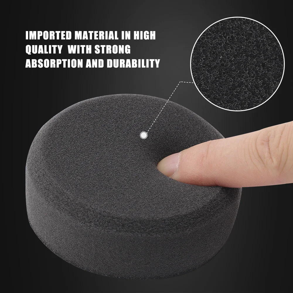 SPTA 3”Car Hand Wax Applicator Pad Kit Dia Sponge Tire Dressing Applicator Pad with Grip Polish Foam Applicator for Rubber Tires