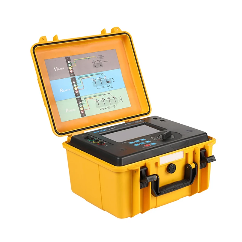 ETCR3100C Digital Earth Ground Resistance Meter Perlindungan Petir Presisi Tinggi Penguji Resistivitas Tanah