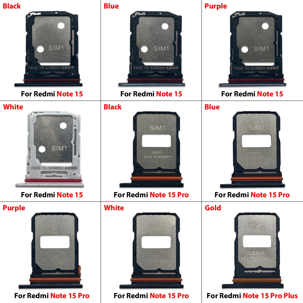 SIM Card Tray chip slot drawer Holder Adapter Accessories Repair Parts For Xiaoomi Redmi Note 15 Pro Plus  (Dual Card)