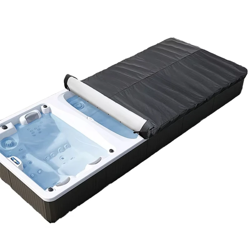 

Designed folding spa cover for above-ground pool and spa tub accessories