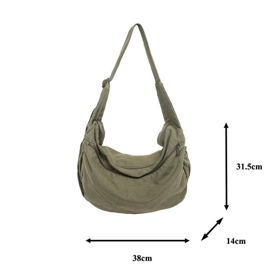 عادي قماش حقيبة نسائية 2025 جديد حقيبة ساعي Y2K الكتف حقيبة كروس حقيبة صديقة للبيئة الكورية المتسوق حقيبة يد للجنسين كيس دائم