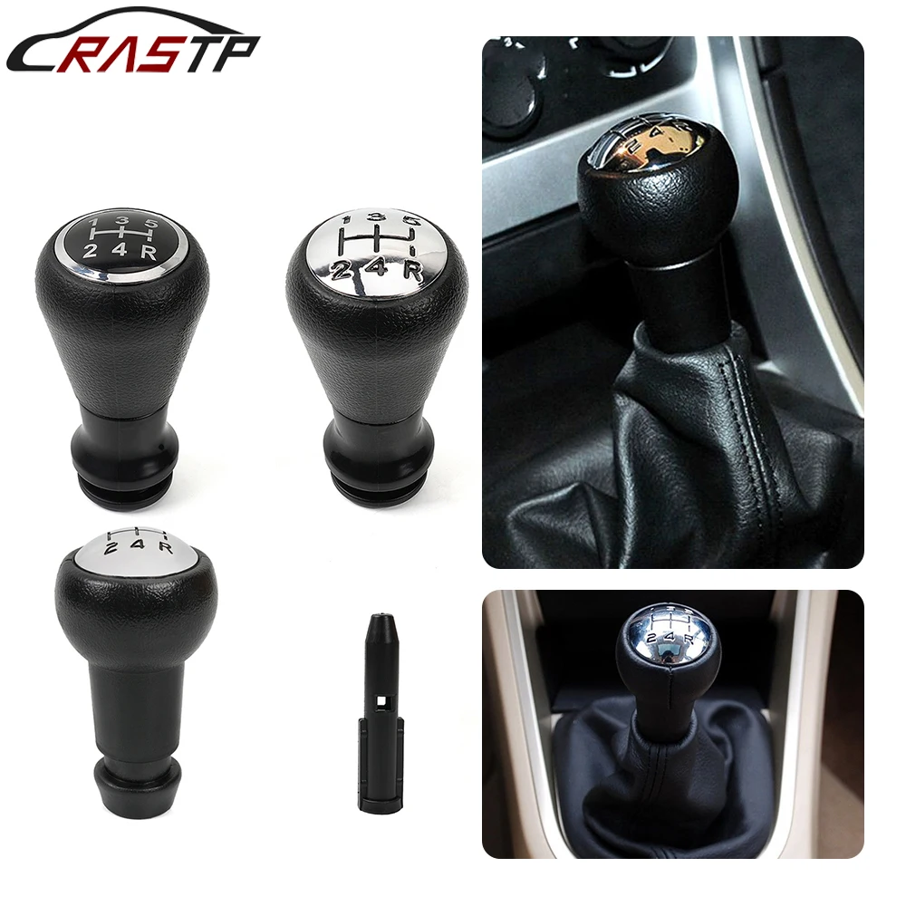 RASTP-5 Speed Gear Shift Knob Car Manual With Shifter Stick Lever Knob Adapter For Peugeot 206 207 307 Citroen C1 C3 C4 SFN144