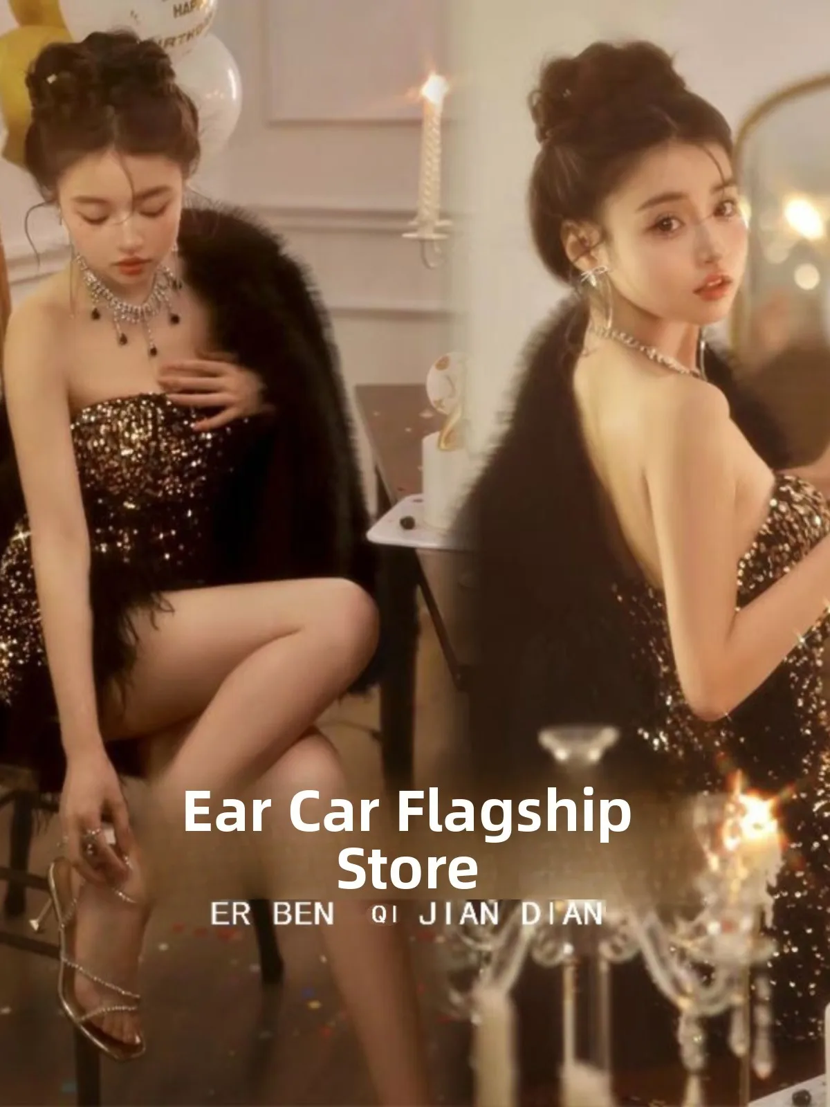 

Princess Birthday Theme Photography Costume Elegant Dress for Female Models Stage Performances Art Photoshoots Polyester Fabric