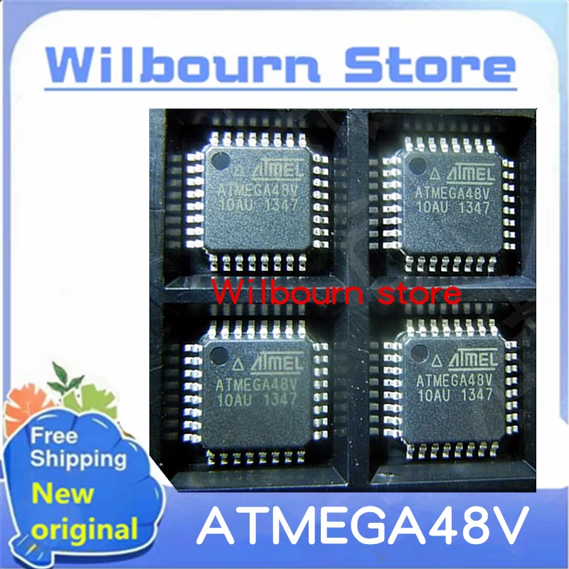 5PCS/LOT ATMEGA48V-10AU ATMEGA48V-10AUR ATMEGA48V QFP32 New original