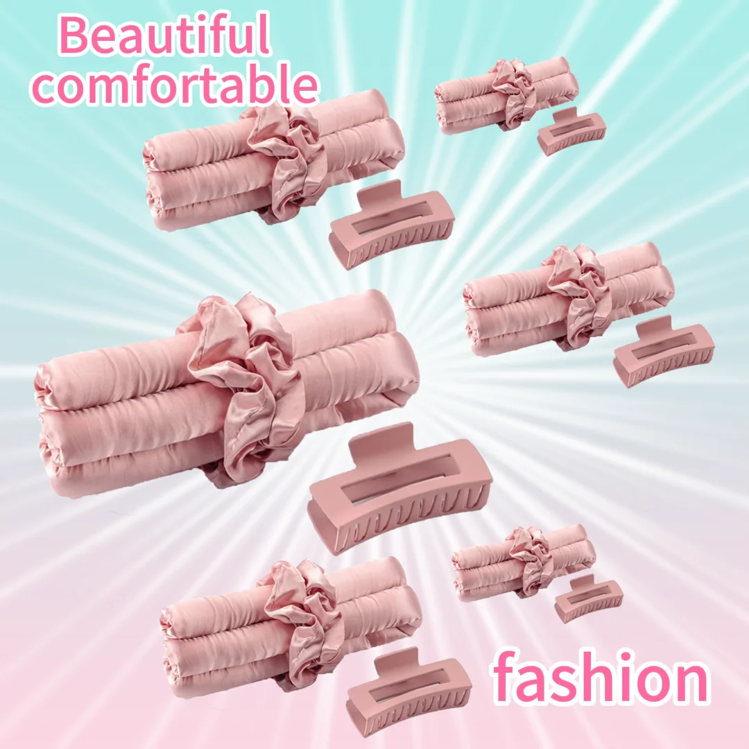 超シンプルなヘアカーラーヘッドバンド、女性用ノンサーマルヘアバンドとして使用、髪を傷めず、自然にカールして強化