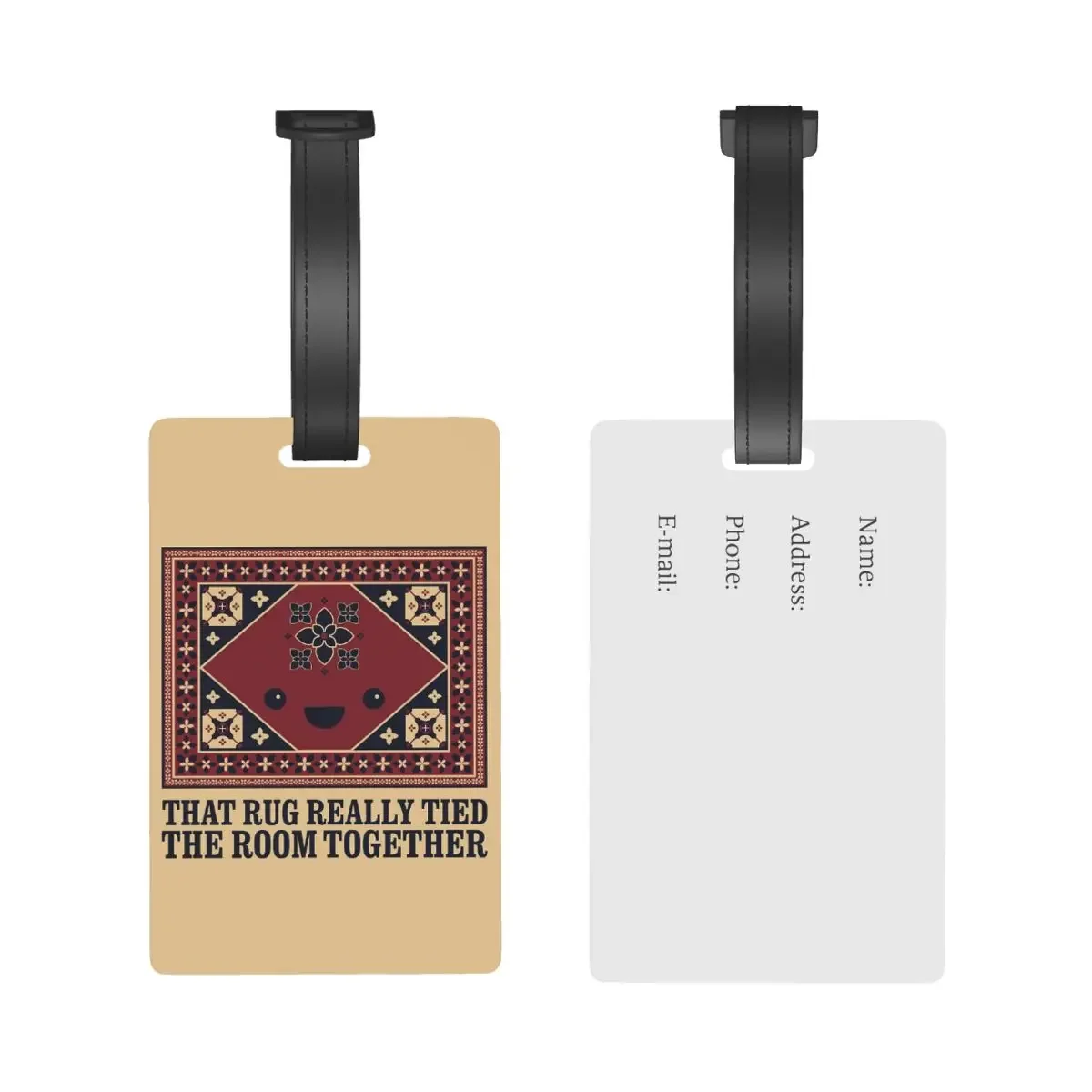 The Big Lebowski Rug That Rug Really Tied The Room Together Luggage Tags Suitcase Accessories Travel Baggage Boarding Tag