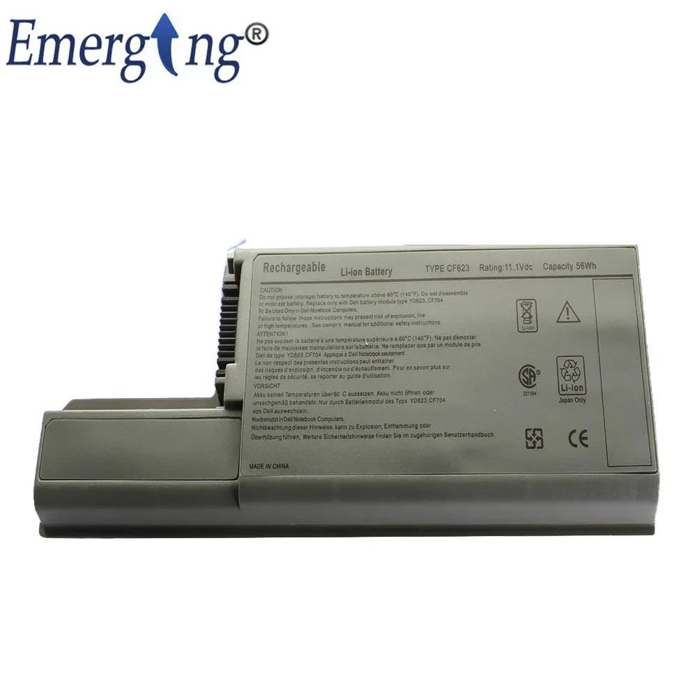 6cells New Laptop Battery for Dell  Latitude D531 M4300 D820 D830 CF623 312-0538 DF192 XD736 DF249