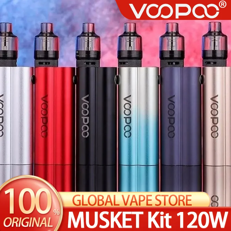 Original VOOPOO MUSKET 120W Mod Kit  510 thread Vaper GENE.TT Chip No Dual 18650 Battery Vape kit Electronic Cigarette Vaporizer