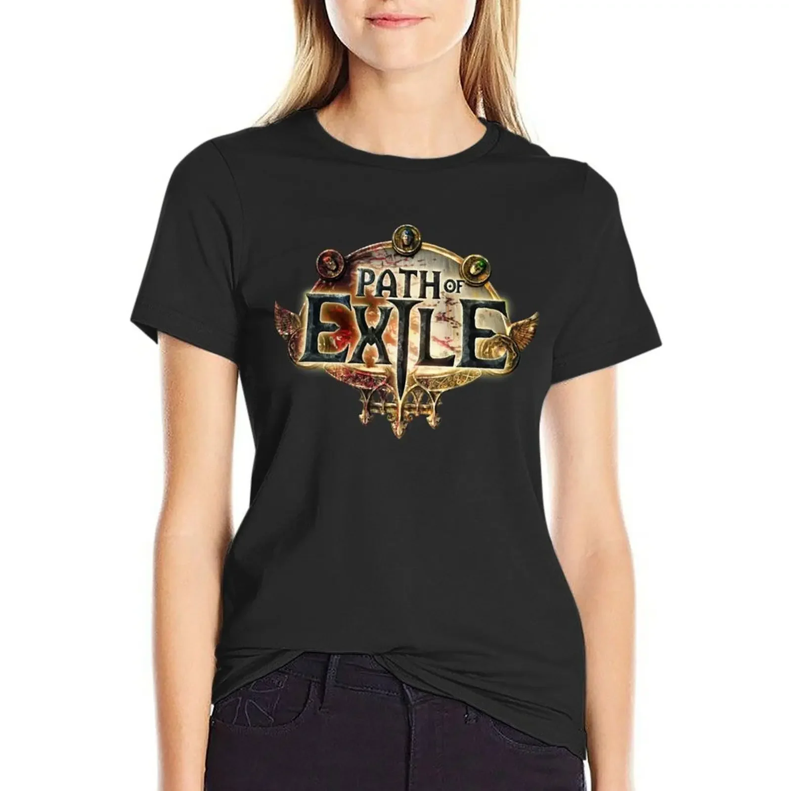 Path Of Exile T-Shirt vintage clothes funny anime clothes cat shirts for Women