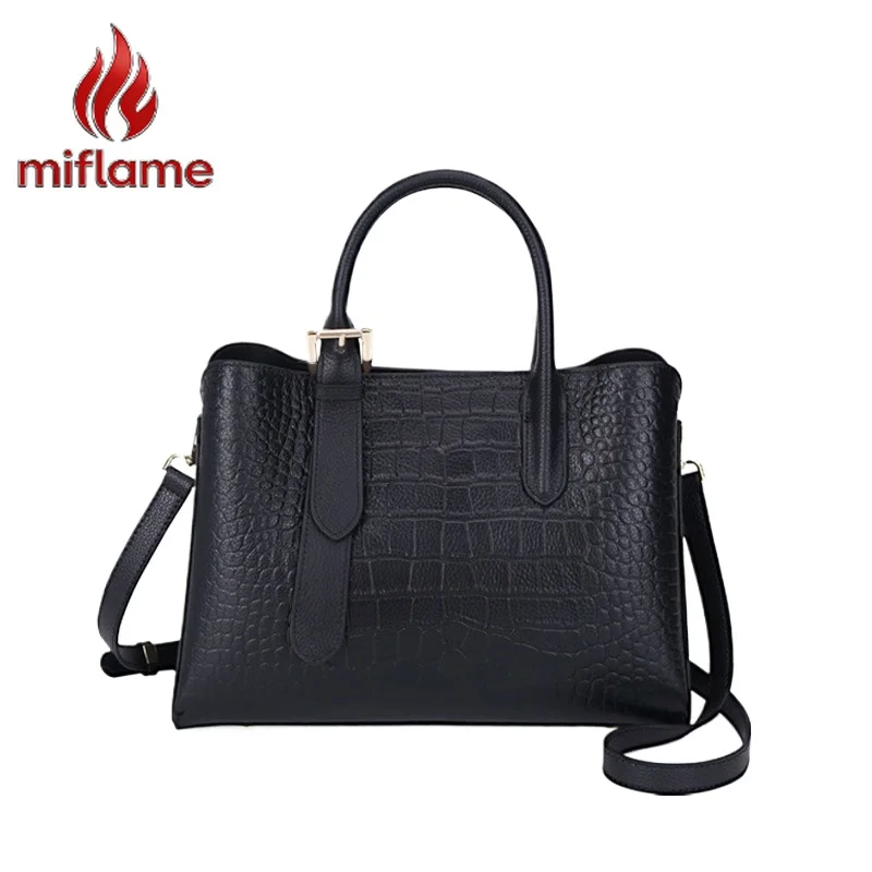 

Genuine Leather Handbag Stone Grain Large Capacity Tote Shoulder Bag Women's Fashion