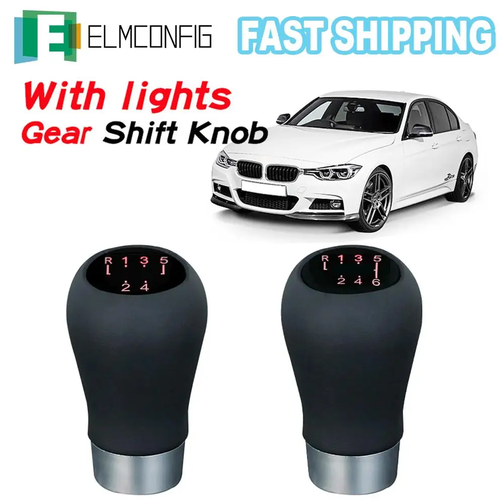 

5 speed / 6 speed Car LED Gear Knob For BMW E46 E81 E82 E87 E97 E90 E91 E92 E93 PU Leather Handball Manual Transmission