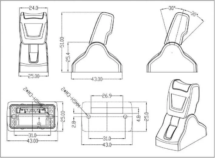 Thumbwheel Joystick  for Tractor Armrest Unit