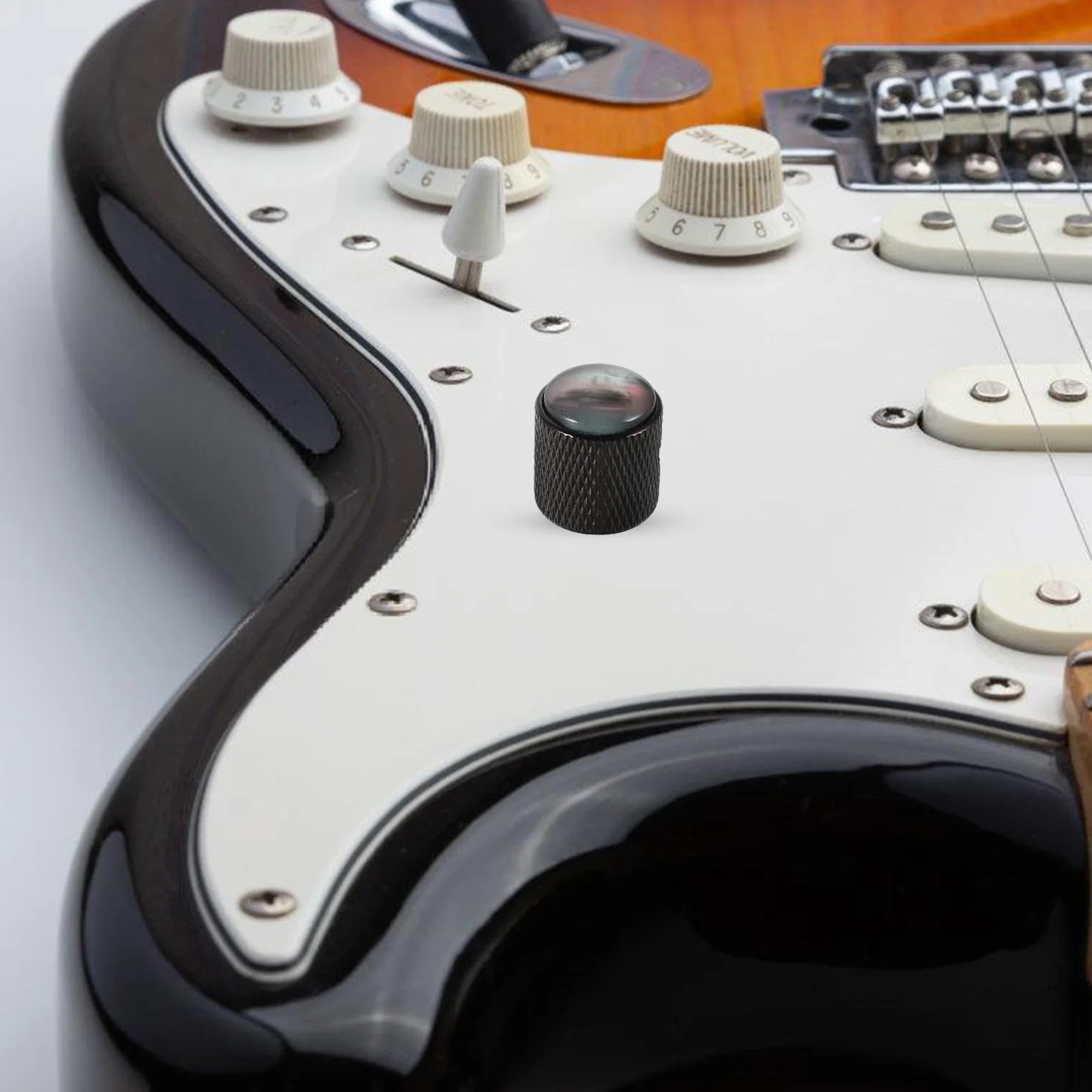 

Guitar Potentiometer Knob Cymophane Design Volume Tone Control Electric Guitar Bass Dome Knob Metal Adjustable Replacement