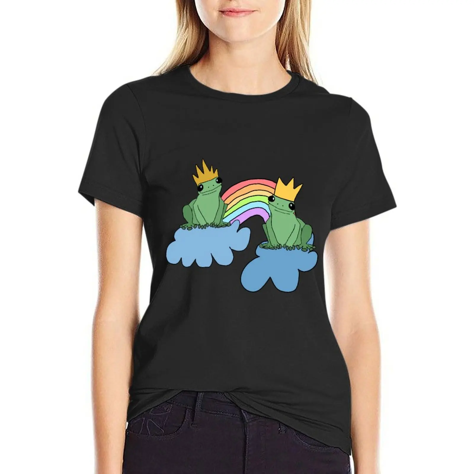 Rainbow queens T-Shirt heavyweights plain plus size tops plus sizes cotton t shirts Women