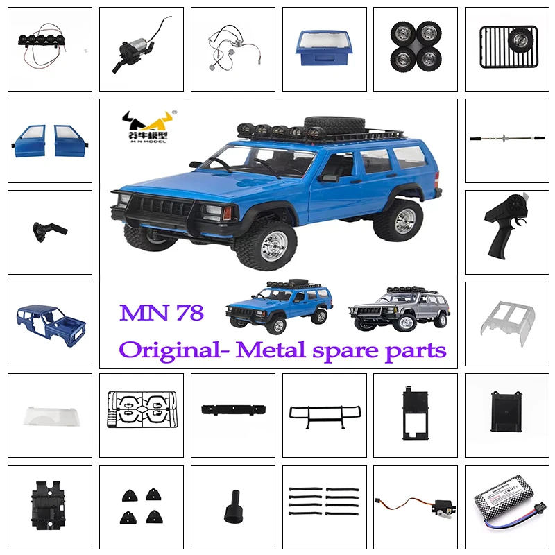 Mn78 Cherokee Original Parts Axle Shell Mesh Pull Rod Front and Rear Door Wave Box Lamp Set Remote Control Seat Car Accessories