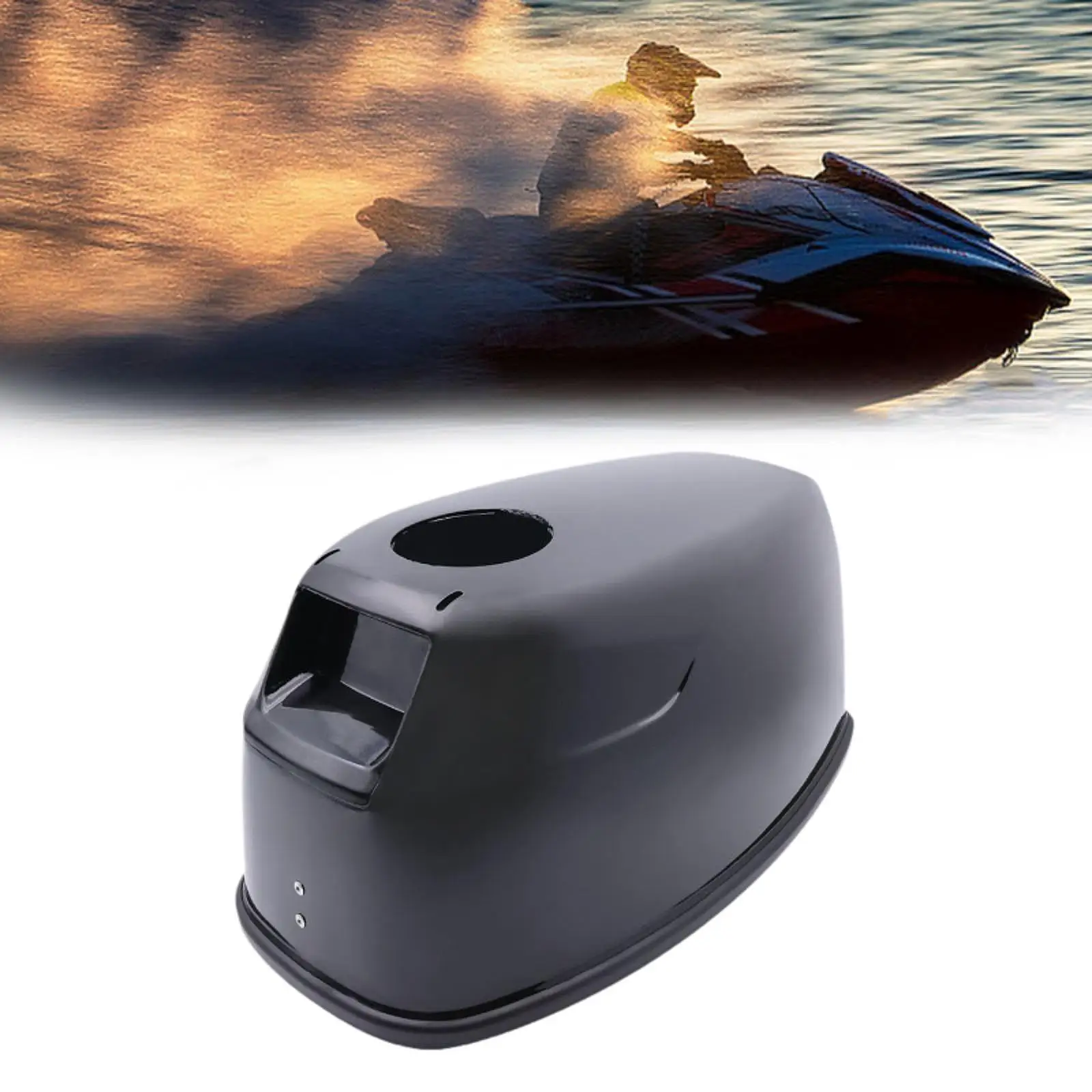 

Heavy Duty Boat Motor Cover ABS Replacement Outboard Engine Guard Black Marine Accessory for Tohatsu M5B