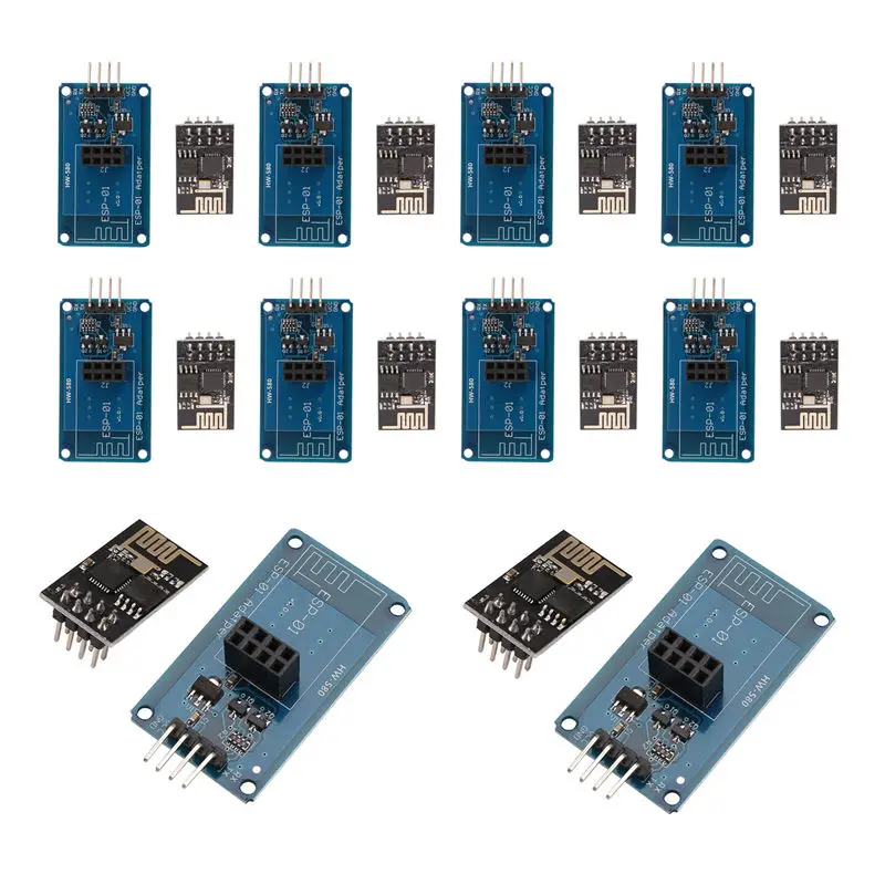 Módulo adaptador inalámbrico Wifi ESP8266, ESP-01, 3,3 V, 5V, Esp01, Breakout, adaptadores PCB