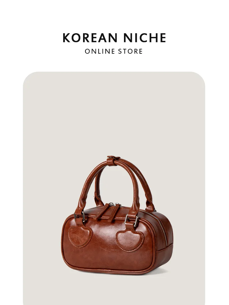 Fashion Vintage Handbags Luxury Women Trendy Versatile Small Clutch Simple Ladies PU Leather High Quality Hand Bag Designer New