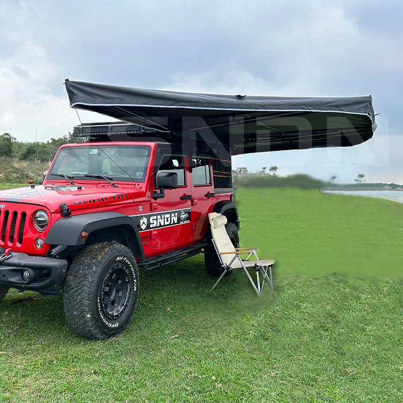 

360 Car Awning,2.5M 270XL Awning Car Side Awning 270 Fabric 4x4 270 Degree 2.0m Free Standing Awning,With Led Light
