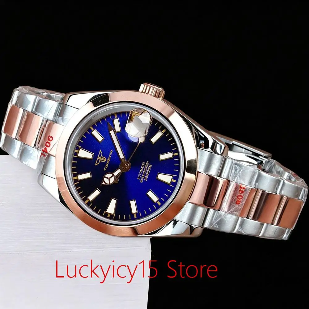 Two Tone Automatic Mechanical Watch Men Japan NH35A Movement 316L Stainless Steel Luminous Marks 10ATM Tandorio 36MM/39MM