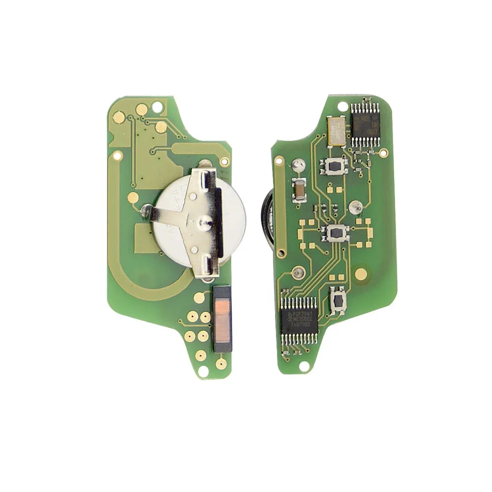 OkeyTech-chave remota da aleta para o sócio de Peugeot, chave do carro de 2 botões, 207, 307, 308, 407, CE0523, 433Mhz, ID46, PCF7941 microplaqueta,