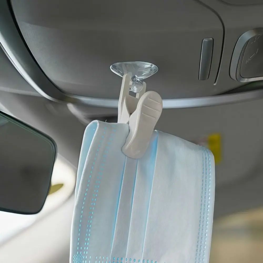 1/4pcs Fixed Suction Cup Storage Clip ABS Refrigerator Messages Bathroom Storage Clip Bill Storage Multifunctional Hook