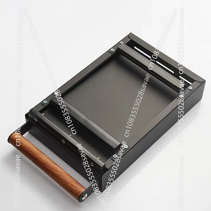 

Barista Espresso Accessories Coffee Grounds Wooden Handle Stainless Steel Black Drawer Coffee Knock Box
