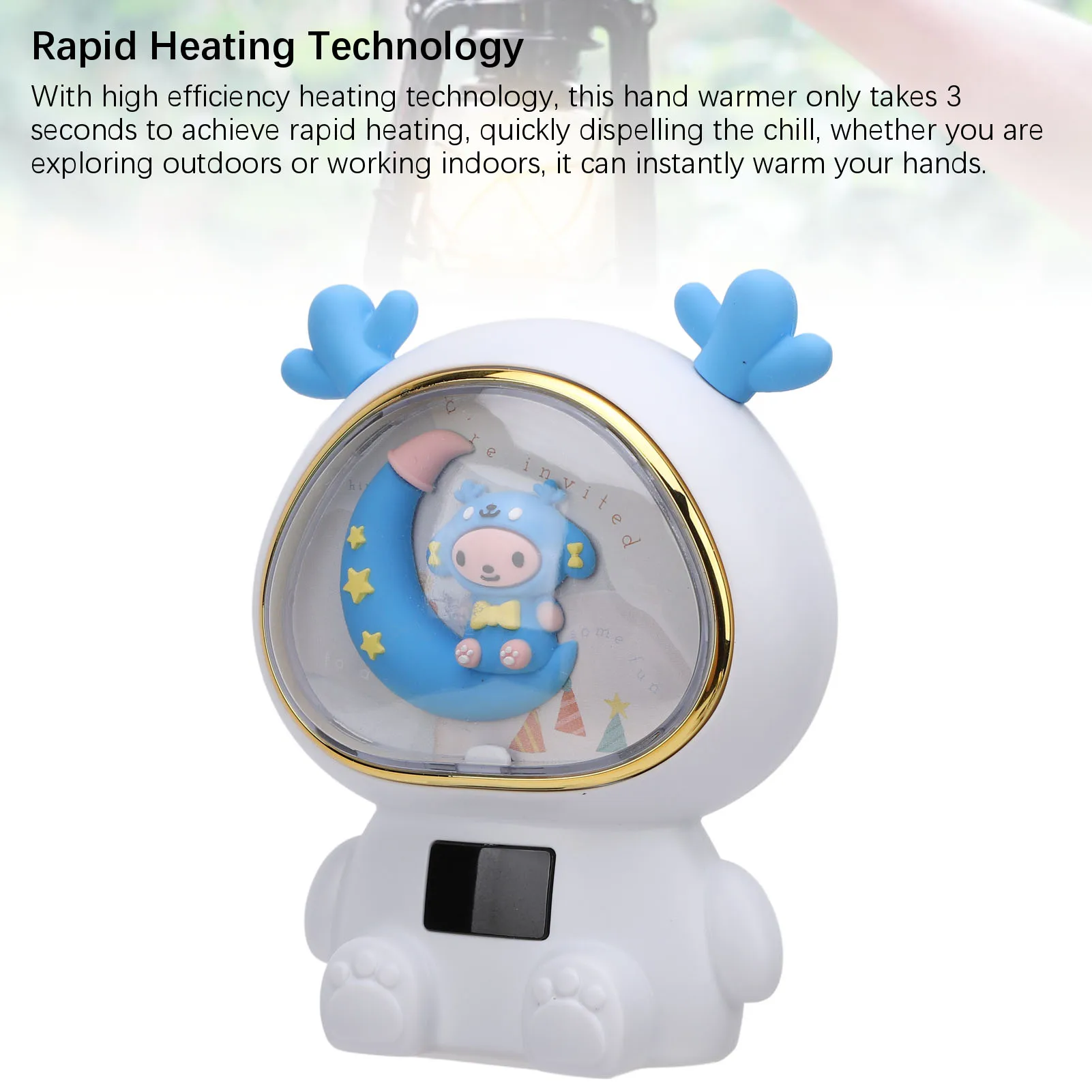 2 في 1 الكرتون USB جهاز تدفئة محمول قابلة للشحن التدفئة السريعة 3 طرق قابلة للشحن سخان اليد للتخييم في الهواء الطلق USB جهاز تدفئة محمول #1