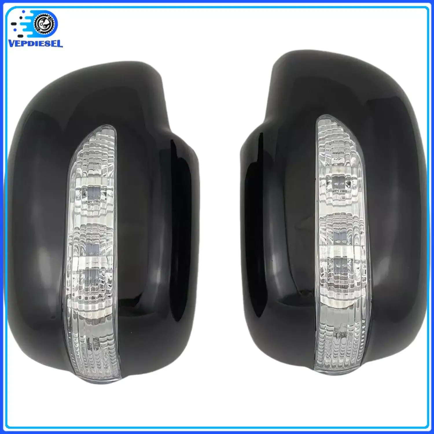 

2pcs New Gloss Black Side Door Mirror Covers With Led Light For Toyota Tacoma 2005-2014 Auto Exterior Accessories